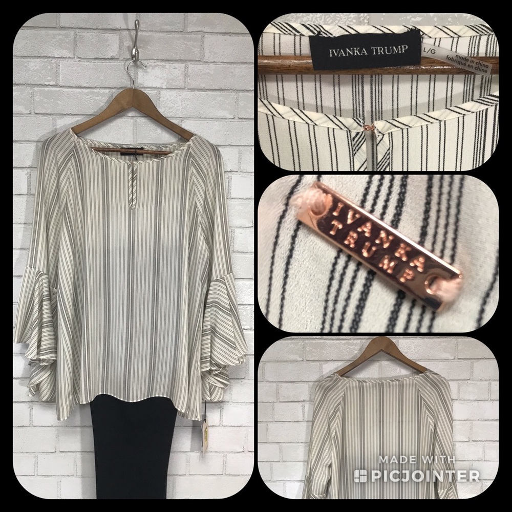 Ivanka Trump  bell sleeves blouse size Large